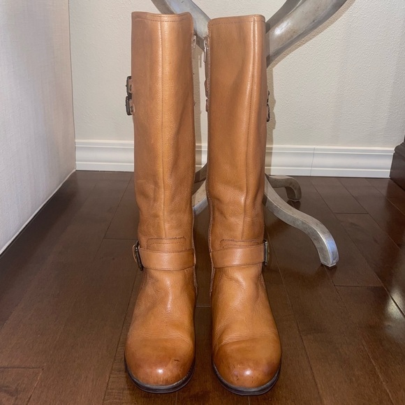 Naturalizer Jessie Tall Leather Buckle Equestrian Riding Boots - Picture 5 of 16